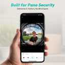 BOTSLAB Doorbell Camera Wireless, 5MP Video Doorbell, 180Panoramic View, No Monthly Fee, 2.4 GHz WiFi, AI Motion Detection, VR Mode (Black Grey)