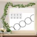 24 Pcs Chain Trellis for Climbing Plants, 120 Inch Long Metal Plant Trellis Indoor Outdoor, Garden Wall Vine Support Trellis, Plant Accessories for Ivy, Peonies, Circle Design Black