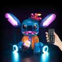 Upgraded Led Light Kit Compatible with Lego 43249 Stitch Toy Building Set, Remote Control Version Compatible with Lego 43249 (Model Not Included)