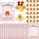Suncalla 30 Sets 60 Pcs Cheer Team Gifts Bulk Cheerleader Duck Pins Brooches Good Luck Duck Tags Inspirational Gift Accessories for Competition Game Teammates Cheer Gifts Bulk for Team