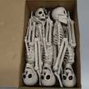 JOYIN 5 PCS Posable Halloween Skeleton Decor 16 Inches, Full Body Posable Joints Hanging Skeletons for Halloween Decorations, Graveyard Props, Haunted House Accessories, Spooky Scene Party Favors (Original)