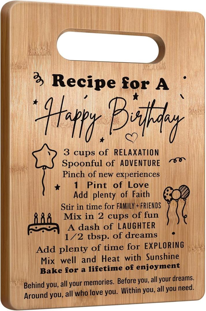 2025 Birthday Gifts for Women Men, Birthday Gifts for Her Him, Years Old Birthday Gifts, Birthday Gift Ideas, Birthday Decorations for Women Men, Happy Birthday Cutting Board Gifts