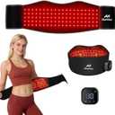 Red Light Therapy, Cordless Red Light Therapy Belt for Body with Vibration 660nm&850nm, Back Pain Products for Back Shoulder