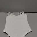 SUUKSESS Women Sexy Scoop Neck Thong Bodysuit Backless Cami Bodysuit Top (02 White, XS)