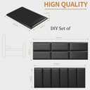 Twin Headboards, Self-Adhesive 3D Panels, Upholstered Wall Panels for Bedroom/Living Room (6 Pieces 9.84 in x 23.6 in), 6 PCS