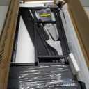 ODK 55 Inch Small L Shaped Computer Desk with Power Outlets, Corner Desk with PC Stand & Reversible Storage Shelves for Small Space Home Office Workstation, Modern Simple Writing Study Table, Black