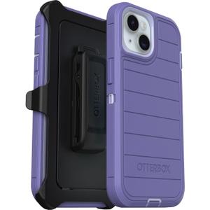 OtterBox iPhone 15, iPhone 14, and iPhone 13 Defender Series Pro Case - Mountain Majesty (Purple), screenless, Rugged & Durable, with Port Protection, Includes Holster Clip Kickstand