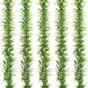 Dolicer 5 Packs Faux Eucalyptus Greenery Garland, 30FT Artificial Eucalyptus Leaves Vine, Fake Hanging Garlands Wedding Backdrop Arch Wall Table Party Decor (Green)