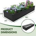 8x2x1FT(2PCS) Galvanized Raised Garden Bed Kit Metal Planter Boxes,Large Outdoor Planters Garden for Planting Vegetables,Flowers,Herbs -Black