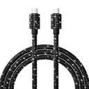 USB C to USB C Cable for iPhone 16 Charging Cord Bling Sparking Diamond iPhone Charger Cord Black USB Cable 4FT for iPhone 16E 15 Plus Pro Max Samsung Galaxy S25 S24 iPad Pro Air