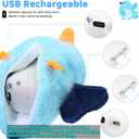 Cat Toys Flapping Birds with Catnip Bags, Rechargeable Chirping Interactive Cat Toy Kicker, Lifelike Birdie Tweets, Indoor Enrichment Moving Wings Cat Exercise Toys for All Breeds Kitten Dog(Bluebird)