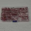 Silicone Rubber O-Ring Assortment Kit 225 Pieces 15 Sizes Metric VMQ Sealing Gasket Set for Cup Lids, Coffee Maker, Brewing Fitting, Washer, Filter, Pump, Plumbing, Hose, Gauge, Auto, Machine, Red