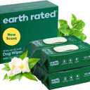 Earth Rated Pet Wipes for Dogs and Cats, Hypoallergenic, 3-in-1 Cleaning, Deodorizing and Hydrating, for Grooming Paws, Body and Butt, New White Tea and Basil Scent, 400 Count