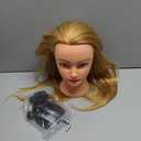 26-28'' Mannequin Head Synthetic Fiber Hair Styling Training Head Dolls for Cosmetology Manikin Maniquins Practice Head with Stand (6611W2720)