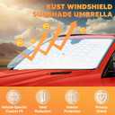 KUST Sun Shade Umbrella for 2018-2026 Chevrolet Chevy Traverse | Custom Fit Windshield Sunshade | Foldable Sunshade with Bendable Handle | Blocks Heat & UV Scratch Resistant Keep Car Cool Sunshield