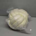 Ivory Knot Pillow Ball, Decorative Throw Pillow, Soft Round Knotted Cushion for Couch & Bedroom, Cute Home Decor, Braided Pillow for Living Room (7.87 Inches)