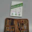 Nail Clippers Set, 26 Piece Manicure Set & Pedicure Kit, Stainless Steel Fingernail & Toenail Clipper Cutters, Professional Nail Care Tools with Luxurious Travel Case for Men and Women, Brown