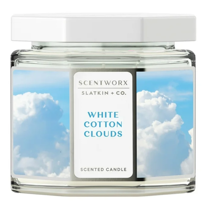 Scentworx 14.5 oz White Cotton Clouds 3-Wick Jar Candle