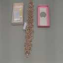 Pardecor Wedding Belt Rhinestone Belt Bridal Wedding Dress Sash Trim Rhinestone Applique Dress Belt Crystal Sash Accessories (Rosegold)