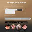 SHI BA ZI ZUO Meat Cleaver Set, 2 Pieces Professional Butcher Knife and Chef Knife Bone Chopper Perfect for Restaurants and Home Kitchen Use