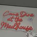 Come Dine at The Madhouse Neon Sign Restaurant Neon Signs for Wall Decor Red LED Night light for Home Bar Gothic Halloween Horror Party Club Man Cave Decoration