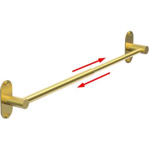 Towel Bar, Adjustable 14.4inch - 25.2inch Towel Rack, Self Adhesive & Wall Mounted for Bathroom Kitchen Hand Towel Holder Cloths Hanger 304 Stainless Steel Organizer Single Bar (1, Gold)