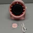 DURBESTER Small Desk Fan, 28dB UltraQuiet Desktop Air Circulator with 115° Adjustable Tilt, 100 Speeds, Rechargeable Battery, USBPowered, Portable for Bedroom, Office, Kitchen, Travel  (Pink)