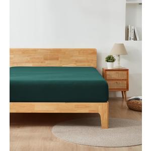 King Size Fitted Sheet Only - 12" to 16" Deep Pockets - Ultra Soft & Breathable Bed Sheet - Hotel Quality Mattress Sheets (80" X 78", Emerald Green)