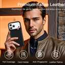 Leather Phone Case Wallet Card Case Compatible with iPhone 17 Pro Max Case, Wallet with 3 Credit Card Pockets Black Phone Case