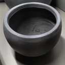 Kante Round Concrete Planter Set of 3-11.8"/15.7"/19.9" Dia Bowl-Style Flower Pots with Drainage Hole for Patio, Garden, and Home (9.4"/12.8"/16.5" Opening), Gray