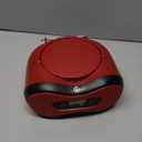 Portable Bluetooth CD Boombox with Digital FM Radio (Red)