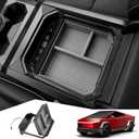 Center Console Organizer Tray Compatible with Tesla Cybertruck 2024,Armrest Storage Tray with USB Expansion Docks for Cybertruck Accessories