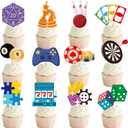 24 Pcs Game Night Cupcake Toppers Game Night Decorations Game On Decorations for Board Game Party Adult Classroom Decor