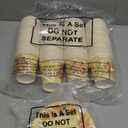 Nuogo 200 Pcs Floral Paper Tea Cups and Saucers 7 oz Disposable Tea Party Decorations Vintage Cute Paper Tea Cups and Plates with Handles for Girls Wedding Baby Bridal Shower Birthday, Serve 100 (Yellow)