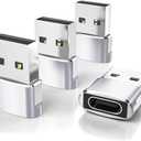 Elebase for Samsung Galaxy Tab S10 Adapter,USB to USB C Adaptor 4Pack,Type C Female to A Male Cable Converter for Tab S9 S8 A9 A8 Lite,S25 S24 S23 S22,Note 20 10 9 8,A55 A54 A35 A34 A23 A25 A15 A14 5G