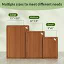 Carbonized Bamboo Cutting Board, Wood Cutting Boards for Kitchen with Juice Grooves, Reversible Charcuterie & Chopping Boards for Meat, Vegetables and Fruits Ideal Housewarming Gifts