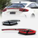 Archaic Tail Light Assembly Compatible for Honda Civic Hatchback Type-R FL1 FL2 FL4 FL5 2022-2025, Startup Sequence Rear Lamp for 11th Gen Civic,with Trunk Light Bar,Plug&Play, Pair