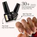 MEET ACROSS Gel X Nail Kit, Press On Nails Kit 150 PCS Medium Almond Brown, 15 Sizes French Tip Press on Nails, Nail Tips for Easy DIY Nail Art