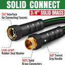 Heavy Duty Garden Hose 25ft, NON-EXPANDABLE Flexible Water Hose, Kink Resistant Lightweight Hybrid Hose, Leakproof Hose Male to Female Fittings