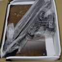 SNTD Kitchen Bakers Rack with Power Outlet 10 Hooks, 4 Tiers Coffee Bar Station Cabinet, Microwave Stand with Storage (Rustic Brown, 21.7 x 14.2 x 49.6 Inch)