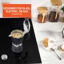 Imusa 6 Cup Stovetop Espresso Maker with Heart Shaped Knob, Silver