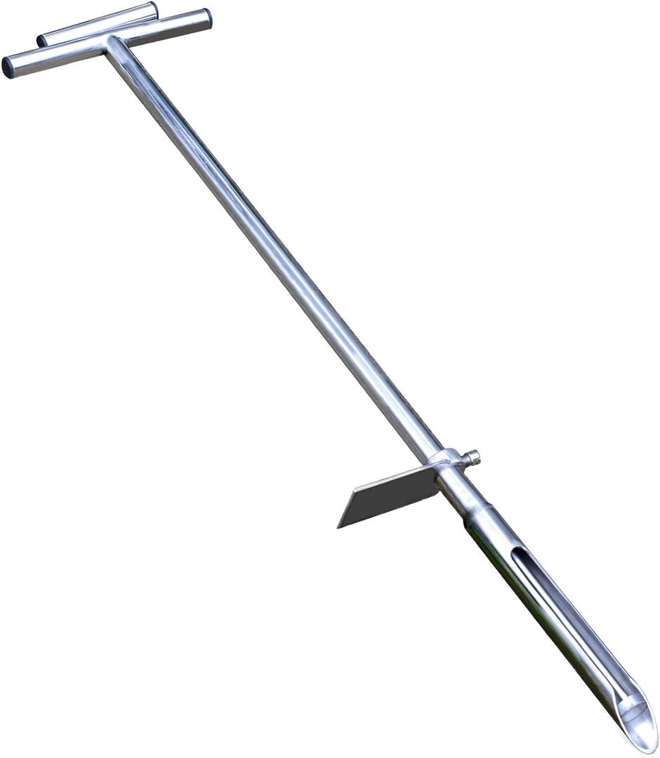 40 Inches Professional Stainless Steel Soil Sampler Probe with Ejector Foot Pedal Reusable Sample Bag, Soil Test Kits for Lawn Garden Farm Soil Sampling