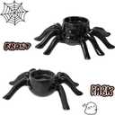 Halloween Spider Candlestick Holders Cute Spider Shape Candle Stick Holders Ceramic Taper Candle Holder for Halloween Party Holiday Office Home Table Centerpiece Decor Friends Gift