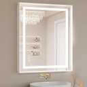 30"x36" LED Bathroom Mirror with Lights, Front & Backlit, Anti-Fog, Dimmable, 3 Color Temperature, CRI 90+, LED Mirror for Bathroom with Premium Full Aluminum Frame, Touch Control with Memory