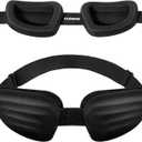 CLOZIA Sleep Mask for Men Women, Adjustable Moisturizing Dry Eye Mask, 100% Blocking Eye Masks for Sleep, Soft Comfortable for Travel & Shift Work, Black