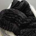 ORINOVA Black Fluffy Thick Fur Throw Blanket 50x60 for Bed Couch Office Chair Bunny Soft Blanket for Adults Gift Home Living Room Decorative Decor 860 GSM