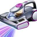 ezly Mattress Vacuum Cleaner with 18KPa Strong Suction, Mattress Cleaner for Bed, Sofa & Couch, HEPA Filter, UV-C Light, 48,000 RPM Deep Tapping, 140F Heat Drying, Corded
