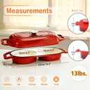 DIY Double Dutch Oven for Sourdough Bread Baking Enamel Cast Iron Bread Baker with Lid, Bake Two Different Loaves at Once, 500F Oven Safe, Includes 25" Banneton Proofing Baskets