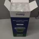 360 Set 1 oz Jello Shot Cups with Lids, Sturdy & Food Safe Disposable Plastic Portion Condiment Dipping Sauce Cups, Small Containers for Salad Dressing