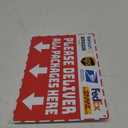 Package Delivery Metal Sign, Please Deliver All Packages Here, Waterproof & Rustproof Red Aluminum Delivery Instructions for Box House Yard Front Door Outdoor Home Use 812 Inch